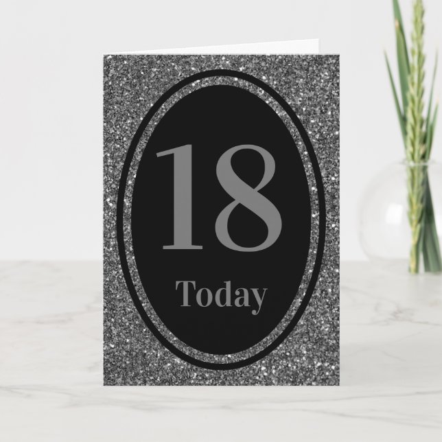 Special stylish by year birthday card 18th (Front)