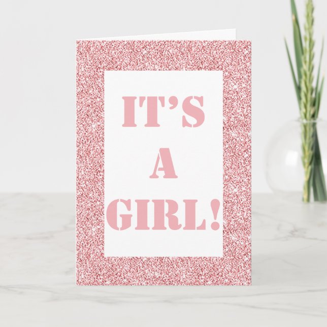 Special stylish it’s a girl card (Front)