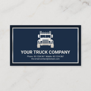 Special Stylish Silver Border Cargo Transportation Business Card