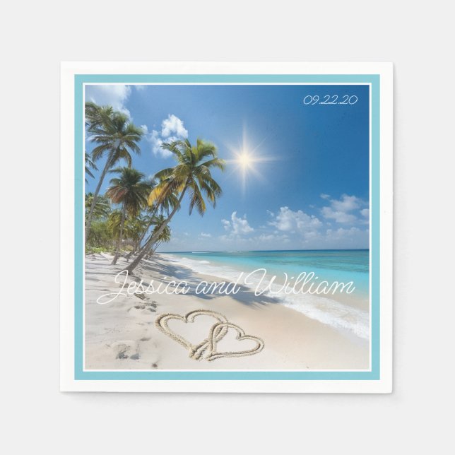 Special summer Wedding Napkins (Front)