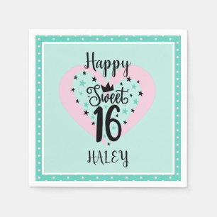 Special Sweet 16 Birthday Party Napkins