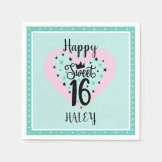 Special Sweet 16 Birthday Party Napkins