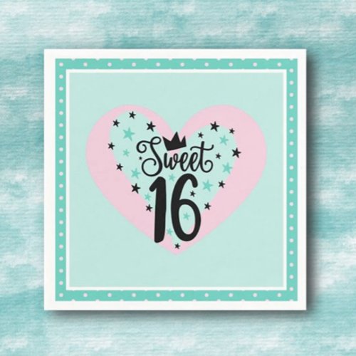 Special Sweet 16 Birthday Party Napkins