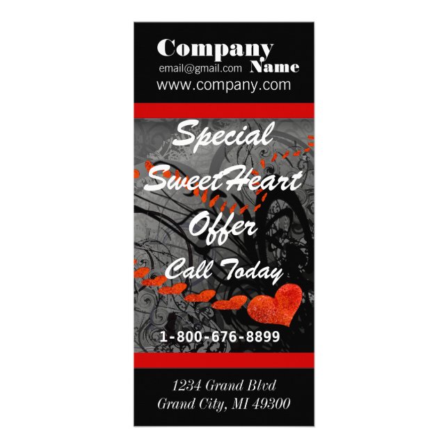 Special SweetHeart Sale Boutique Rack Card (Front)