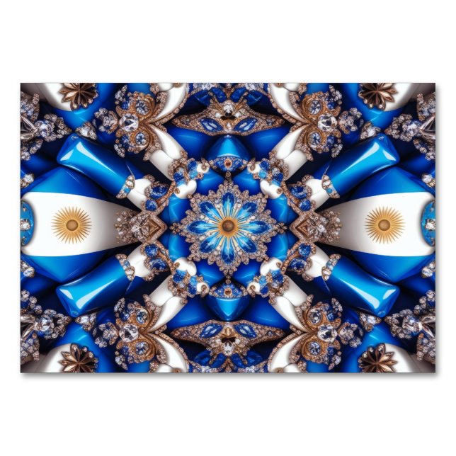 Special table card with Argentinian Colors (Front)