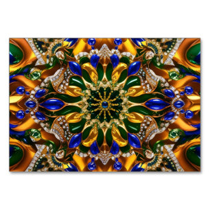 Special table card with Brazil Colors