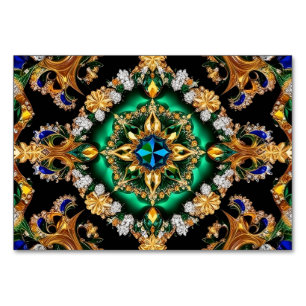 Special table card with Brazilian Colors