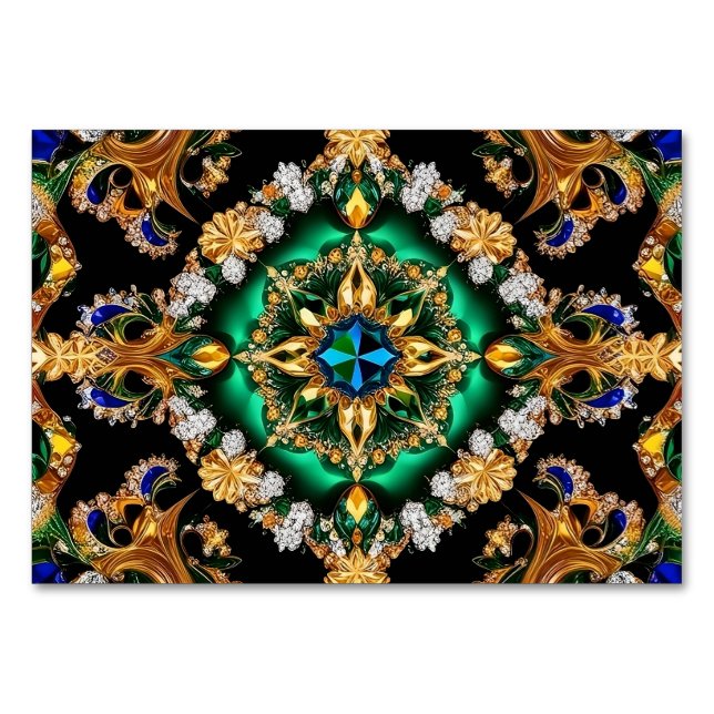 Special table card with Brazilian Colors (Front)