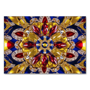 Special table card with Colombia Colors