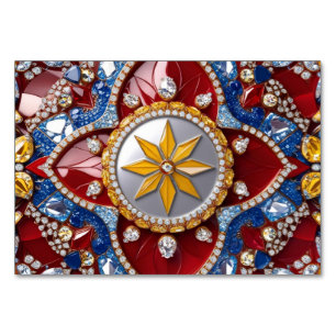 Special table card with Colombian Colors