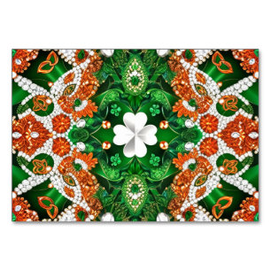 Special table card with Irish Colors