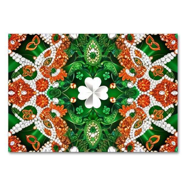 Special table card with Irish Colors (Front)