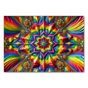 Special table card with LGBTQ Colors Design