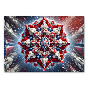 Special table card with Norway Colors