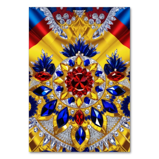 Special table card with Romanian Colors (Front)