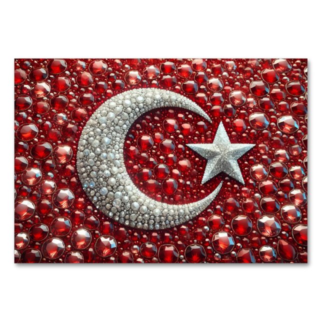 Special table card with Turkish Colors (Front)