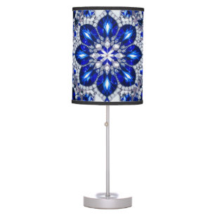 Special table lamp with Blue White Colors