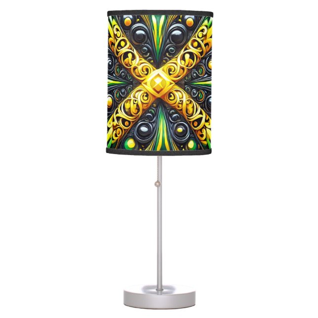 Special table lamp with Jamaican Colors (Front)