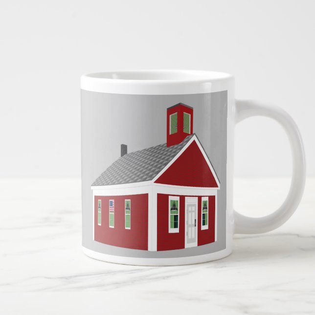 Special Teacher Personalized One Room School House Giant Coffee Mug (Right)