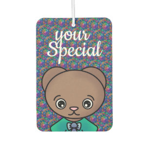 Special Teddy Bear Motivational Fun Sparkle Air Freshener