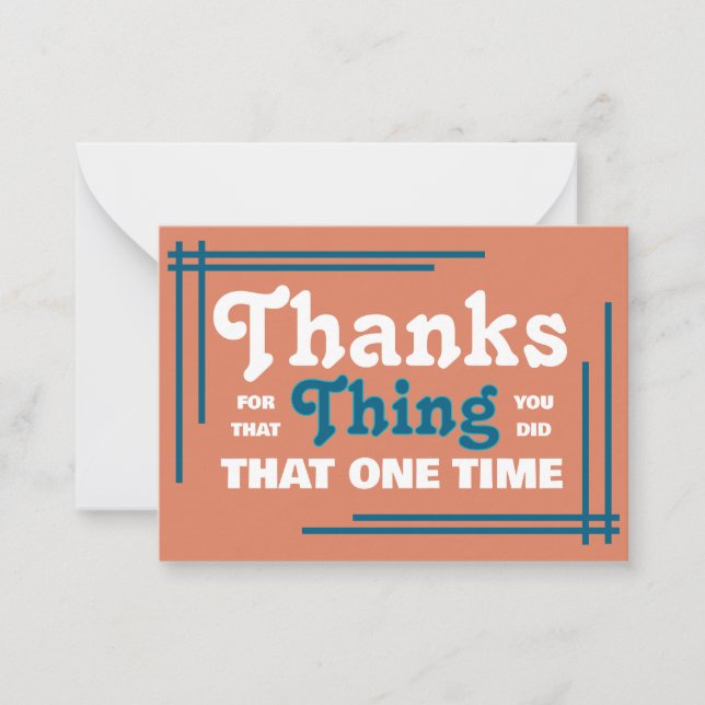 Special Thank You Note Card (Front)