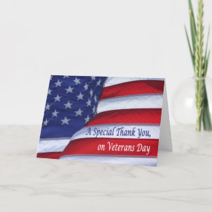 Special Thank you on Veterans Day Greeting Card