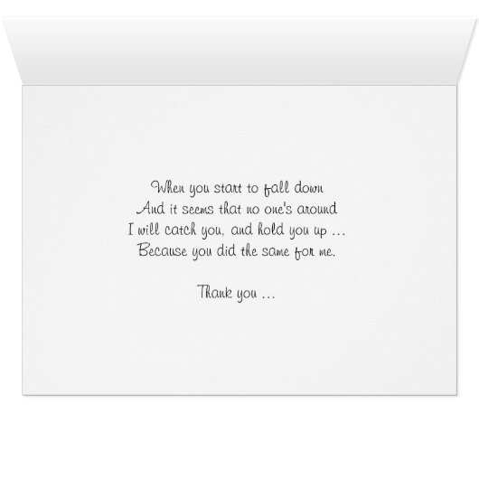 Special Thank You Poem Card (Inside Horizontal (Bottom))