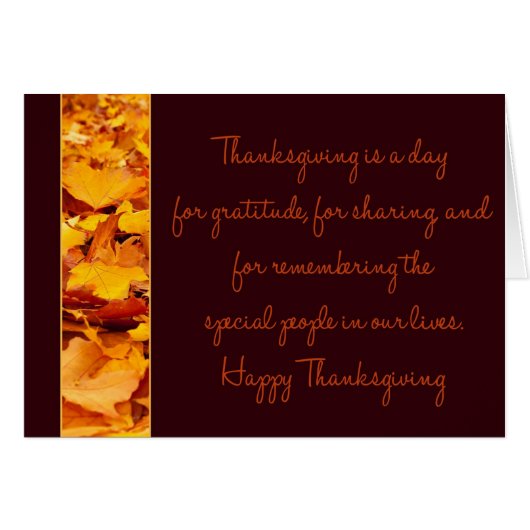 Special Thanksgiving Cards (Front Horizontal)