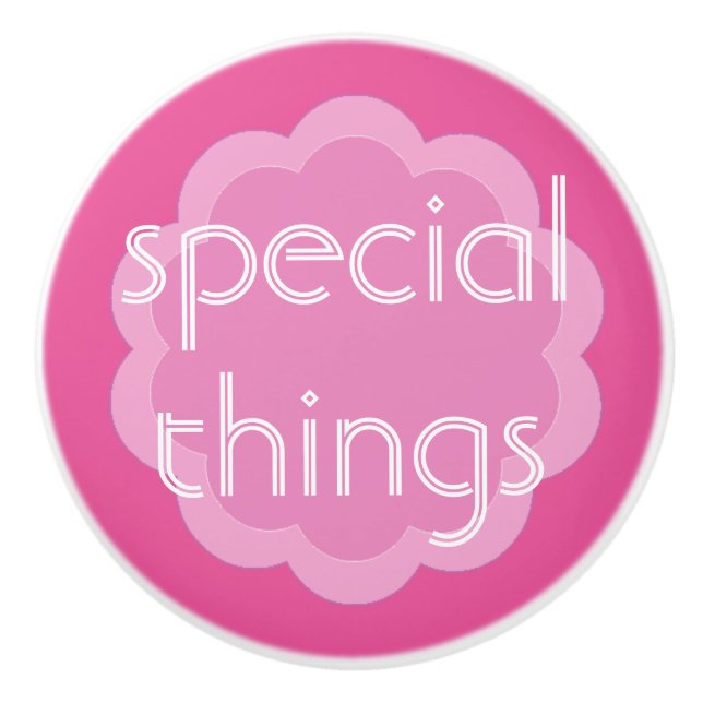 special things organization pink flower knob (Front)