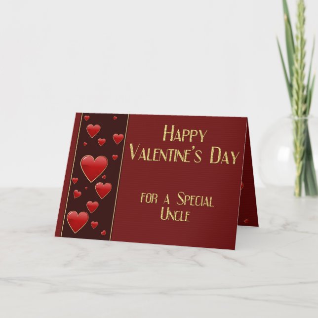 Special Uncle Masculine Valentine Card (Front)