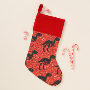 Special unique dinosaur Christmas stocking
