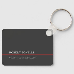 Special Unique Grey Red Elegant Modern Keychain
