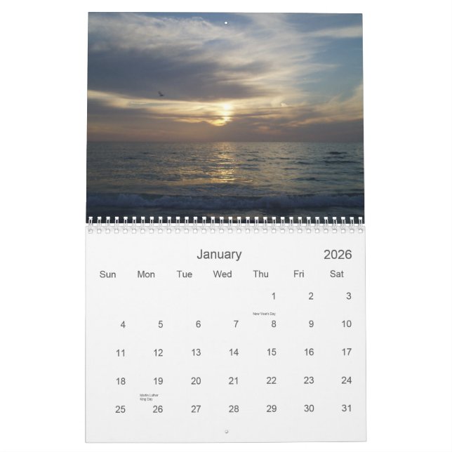 Special Vacation Places Calendar (Jan 2026)