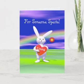 Special Valentine Bunny Holiday Card