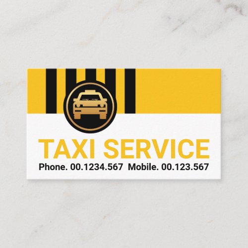 Special Vertical Black Taxi Stripes Business Card