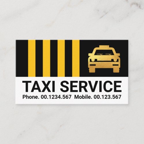 Special Vertical Yellow Taxi Stripes Business Card