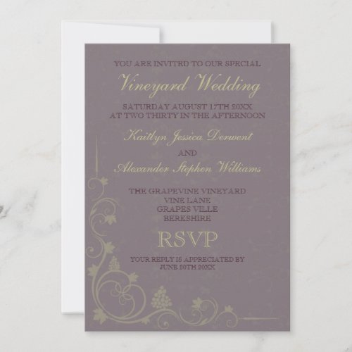 Special Vineyard Wedding Invitations