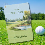 Special  Watercolor Father's Day Golf Theme Golf Towel<br><div class="desc">A unique golf towel for the men in your life -- treat them with this scenic and special,  easily personalized golf towel.  Any design questions,  just send a chat and we'll be delighted to assist.</div>