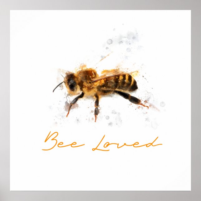 Special Watercolour Bee Loved poster Matte (Front)