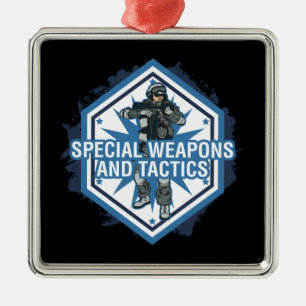 Special Weapons And Tactics Metal Ornament