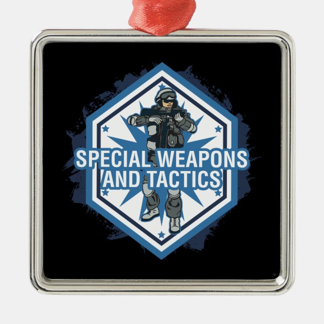 Special Weapons And Tactics Metal Ornament (Front)