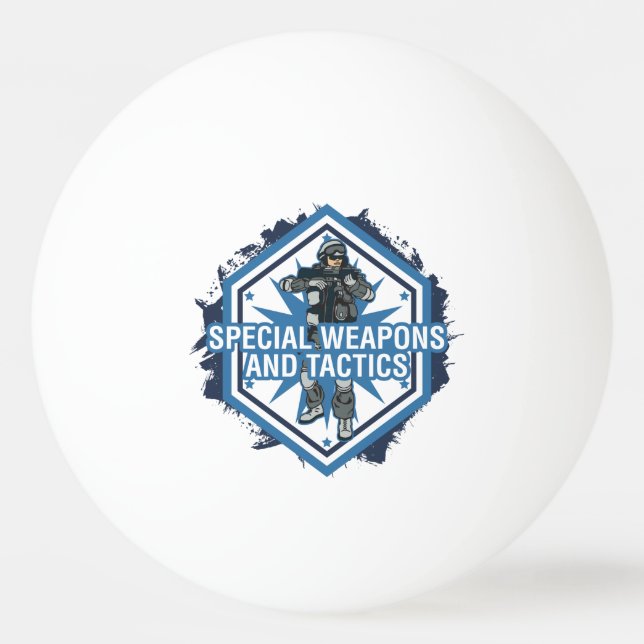 Special Weapons And Tactics Ping-Pong Ball (Front)