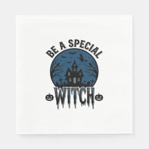 Special Witch Halloween Vintage Engraving Design_1 Napkins