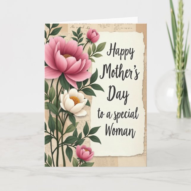 Special Woman Mothers Day Card (Front)