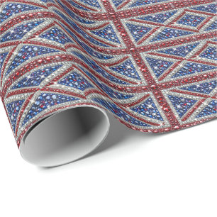 Special wrapping paper with British Colors