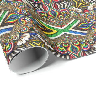 Special wrapping paper with South African Colors