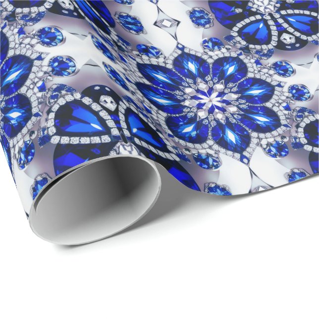 Special wrapping paper with White Blue Colors (Roll Corner)