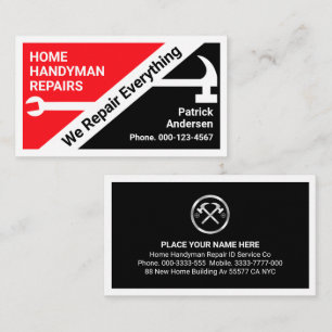 Special Wrench Hammer Trapezium Frame Business Card