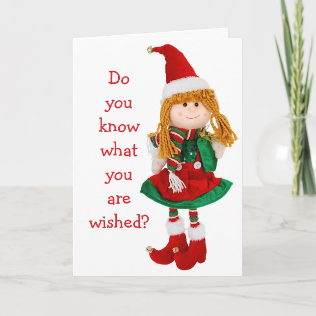 ***SPECIAL YOUNG GIRL*** AT CHRISTMAS HOLIDAY CARD (Front)