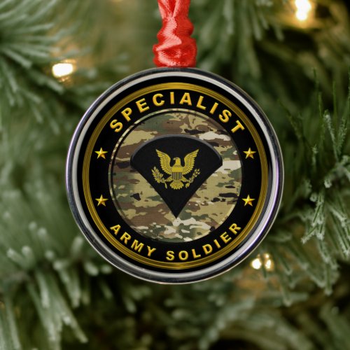 Specialist Army Soldier Metal Ornament